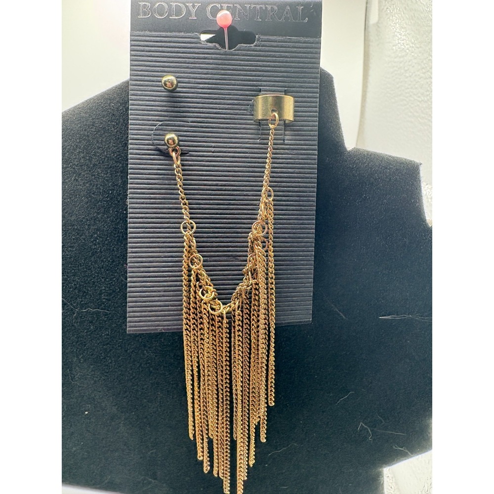 Body Central Pierced Earring Studs with Cuff